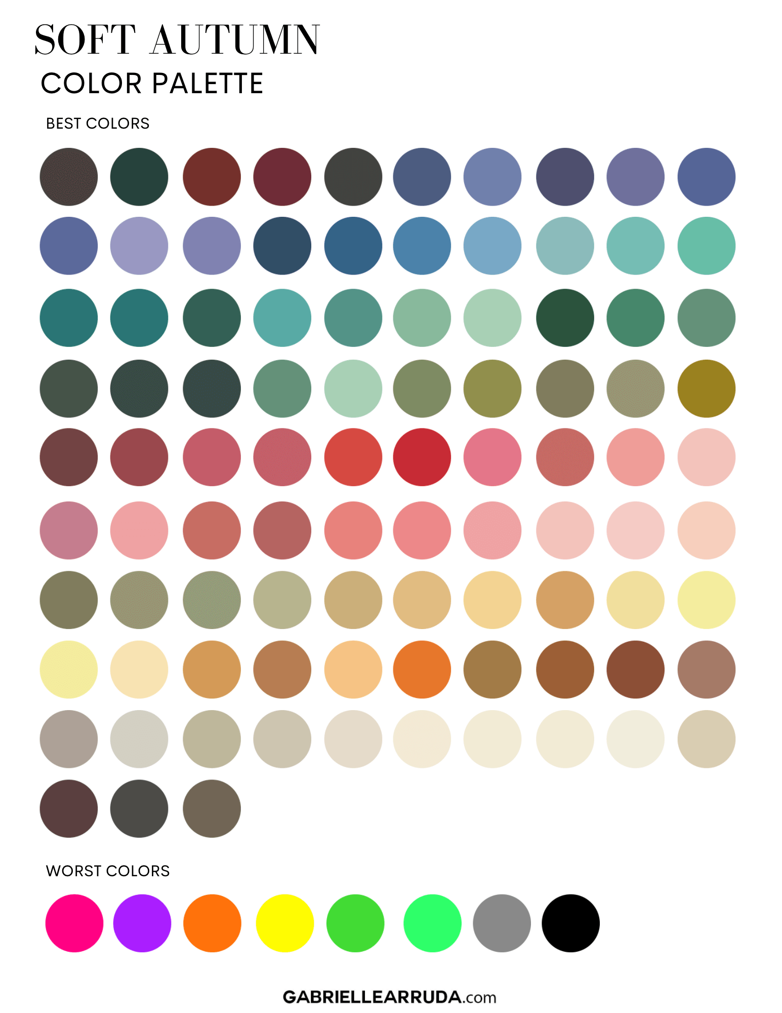 Soft Autumn Color Palette